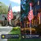 6 Pack 4th of July Decorations Outdoor Solar Lights, Red White and Blue Star Lights for National Day with American Flag, 2 Modes Waterproof Patriotic Light